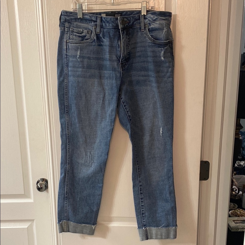 Kut from the Kloth Blue Ankle Cropped Jeans